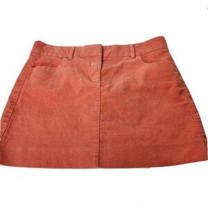 J. Crew Factory Women's Size 8 Corded Miniskirt Orange